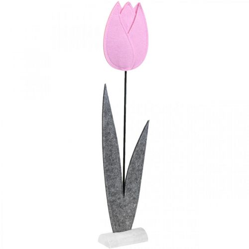 Fiore in feltro feltro deco fiore tulipano rosa decorazione da tavola H68cm