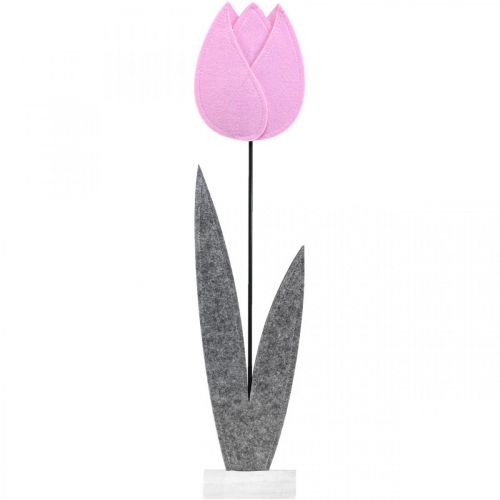 Prodotto Fiore in feltro feltro deco fiore tulipano rosa decorazione da tavola H68cm