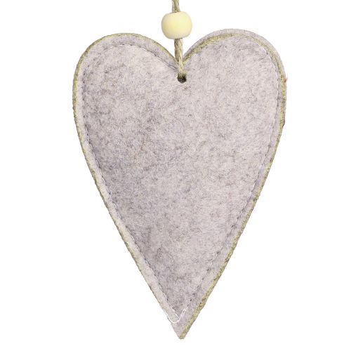 Prodotto Cuori in feltro Decorazioni per albero di Natale cuori beige 8,5×12 cm 6 pz