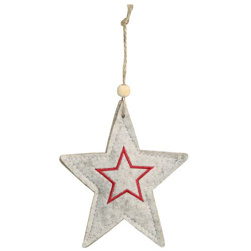 Prodotto Stelle in feltro per appendere stelle Decorazioni per albero di Natale beige 13 cm 6 pz