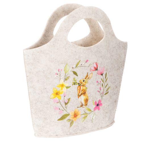 Prodotto Borsa in feltro con adorabile coniglietto pasquale, adatta per la primavera e l'estate, 27 cm, 4 pezzi