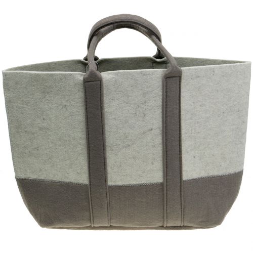 Prodotto Borsa in feltro grigia / marrone 54 cm x 34 cm x 15 cm