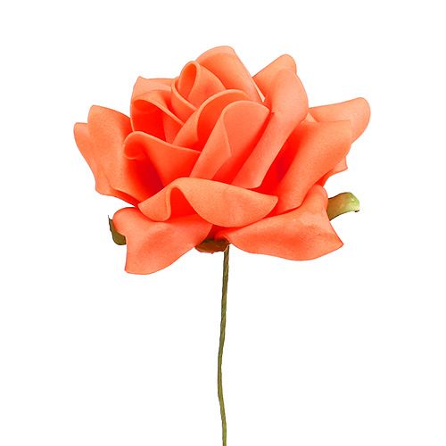 Prodotto Rose in schiuma Ø 10 cm Arancio 8 pz