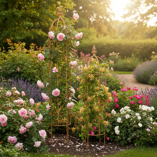 Prodotto Traliccio da giardino, supporto per piante rampicanti come rose e altre piante, ideale per il design del giardino, 108 cm, set da 2.