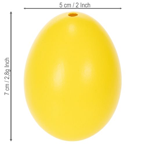 Prodotto Decorazione pasquale a forma di uovo, vere uova d'oca per un arredamento primaverile, 7 cm, 10 pezzi