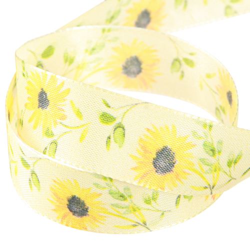 Prodotto Nastro regalo nastro di seta di girasole giallo 25 mm 18 m