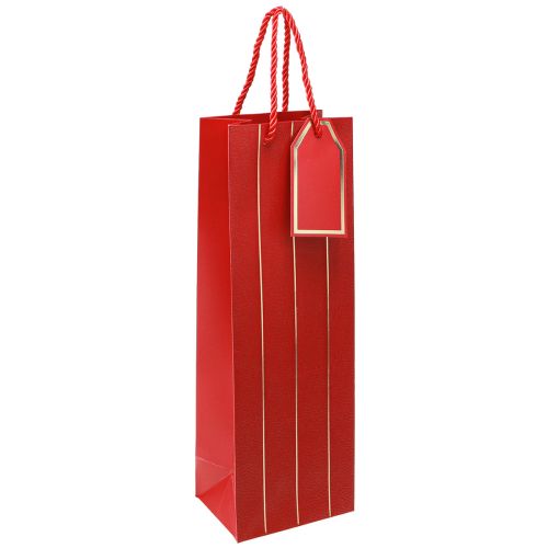 Prodotto Busta regalo busta bottiglia carta rosso oro 9×12×36cm 1 pz