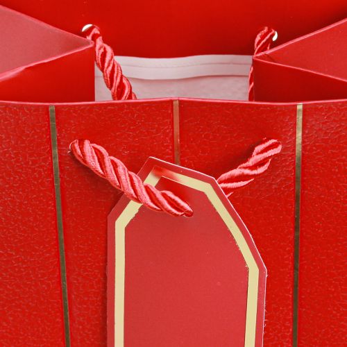 Prodotto Busta regalo busta bottiglia carta rosso oro 9×12×36cm 1 pz