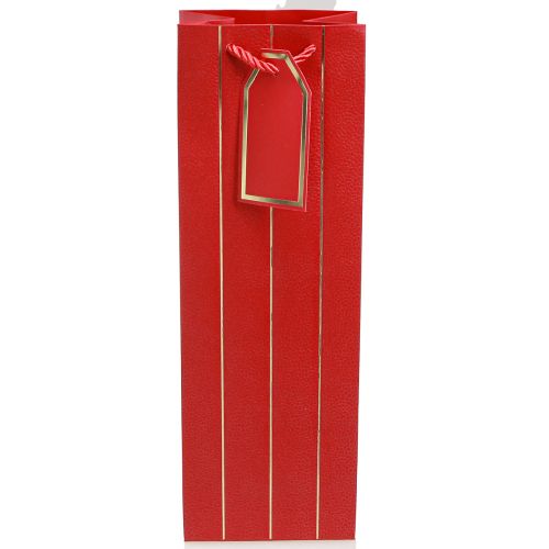 Prodotto Busta regalo busta bottiglia carta rosso oro 9×12×36cm 1 pz