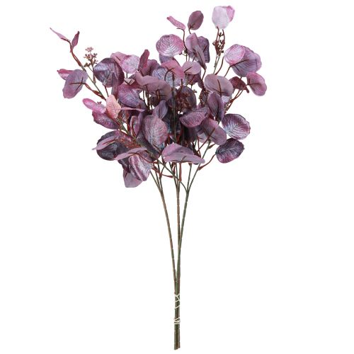 Prodotto Ramo di eucalipto glamour eucalipto viola artificiale 65 cm 3 pezzi