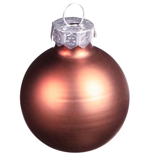 Prodotto Albero di palline di vetro Natale argento albicocca Ø4cm 24 pz