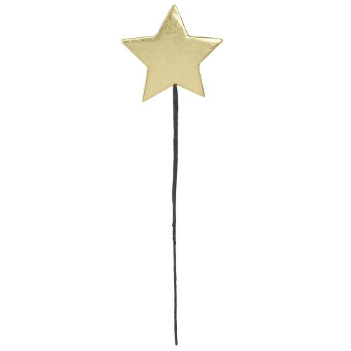 Prodotto Tappi decorativi per fiori con stelle dorate Ø7cm 2a scelta 24 pz