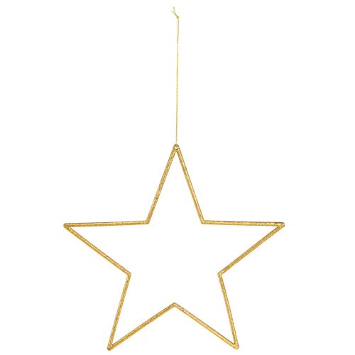 Prodotto Grandi stelle decorative decorazione glitter oro da appendere 24 cm 6 pz