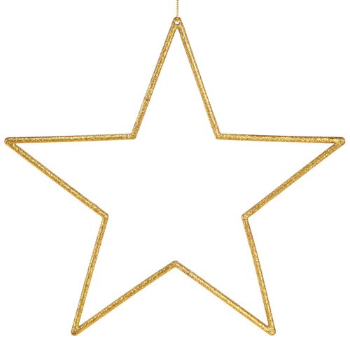 Prodotto Grandi stelle decorative decorazione glitter oro da appendere 24 cm 6 pz