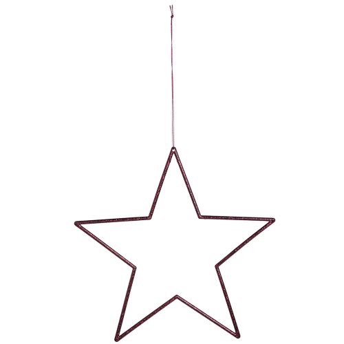 Prodotto Grandi stelle decorative da appendere Berry Glitter 24 cm 6 pz