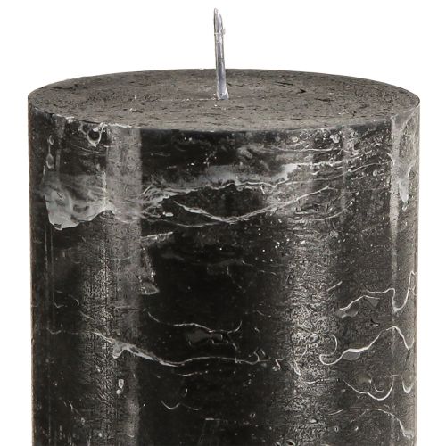 Prodotto Candele a colonna grandi aspetto marmo nero 85x200mm 2 pz