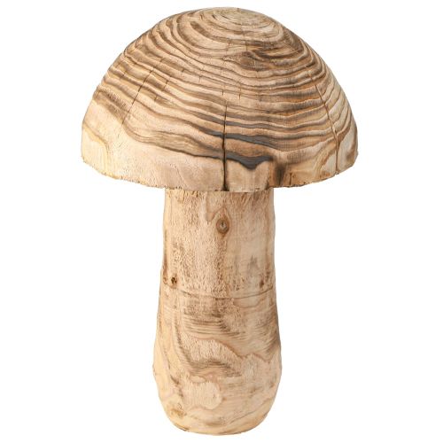 Grande fungo decorativo in legno di Paulownia Ø21cm H33cm