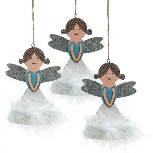 Floristik24 Figure di decorazioni natalizie Decorazioni per alberi di Natale in legno 14,5x10 cm 6 pezzi