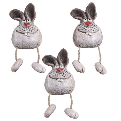 Prodotto Sgabello decorativo Bunny in ceramica con bordo di coniglio 6,5×7×9,5 cm 3 pz