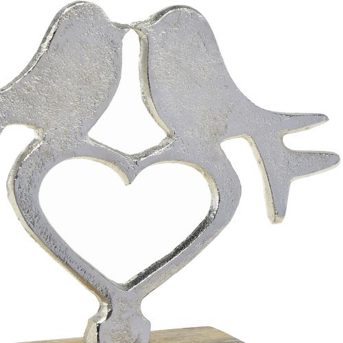 Prodotto Decorazione cuore da posizionare con decorazione uccellino matrimonio 16,5×19,5 cm