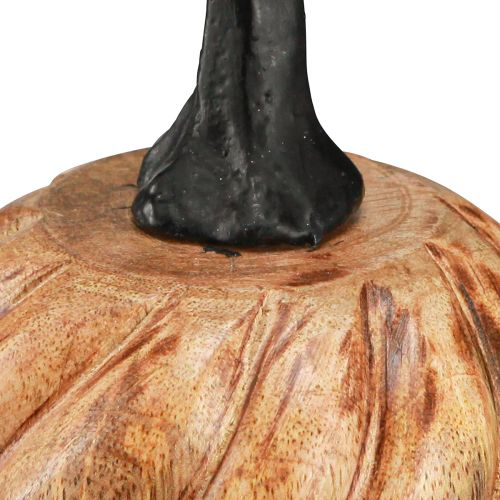 Prodotto Zucca in legno con manico in metallo nero naturale Ø9,5 cm H11 cm