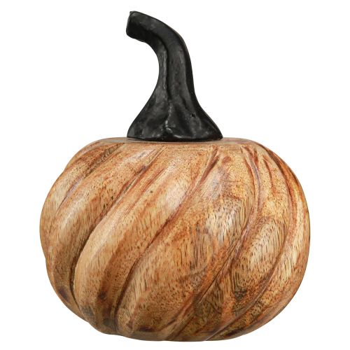 Prodotto Zucca in legno con manico in metallo nero naturale Ø9,5 cm H11 cm