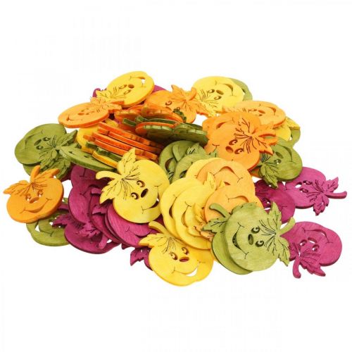 Prodotto Decorazione sparsa mela che ride, autunno, decorazione da tavola, mela granchio arancione, giallo, verde, rosa H3,5 cm L4 cm 72 pezzi