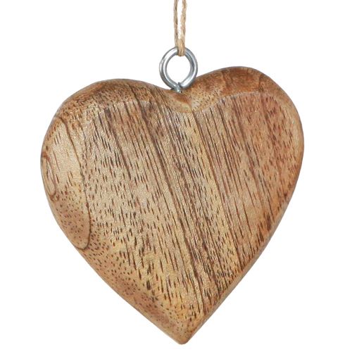 Floristik24 Cuore decorativo in legno cuore decorativo da appendere naturale 7 cm 12 pz