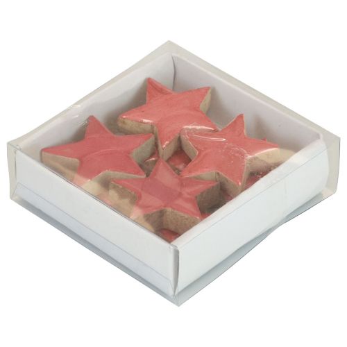 Prodotto Decorazione stelle in legno Decorazione natalizia stelle rosa lucido Ø5cm 8 pz