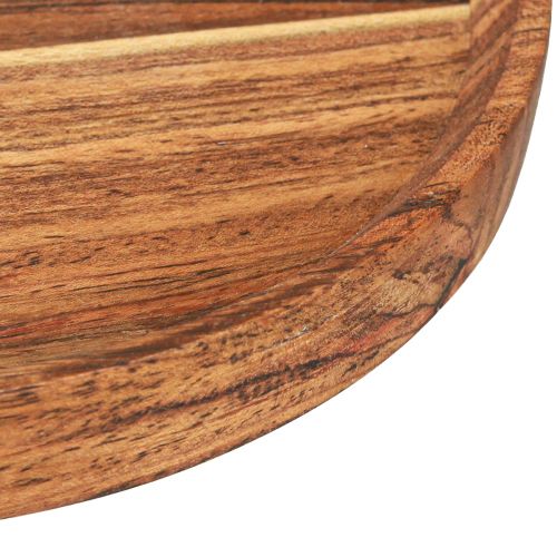 Prodotto Vassoio in legno piatto in legno di acacia oliato naturale Ø25cm H2,5cm