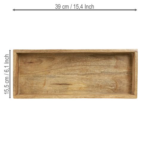 Prodotto Vassoio in legno vassoio decorativo rettangolare legno 39×15,5×4cm 2pz