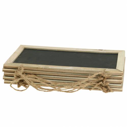 Prodotto Ardesia con bordo in legno da appendere naturale 30x15cm 5pz