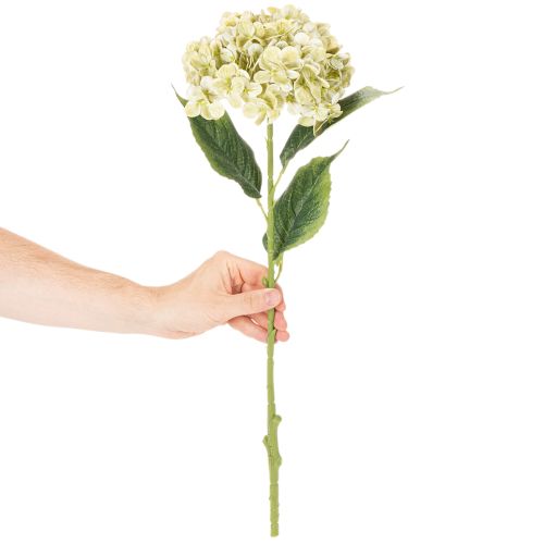 Prodotto Fiore di ortensia artificiale con stelo lungo e foglie, 60 cm
