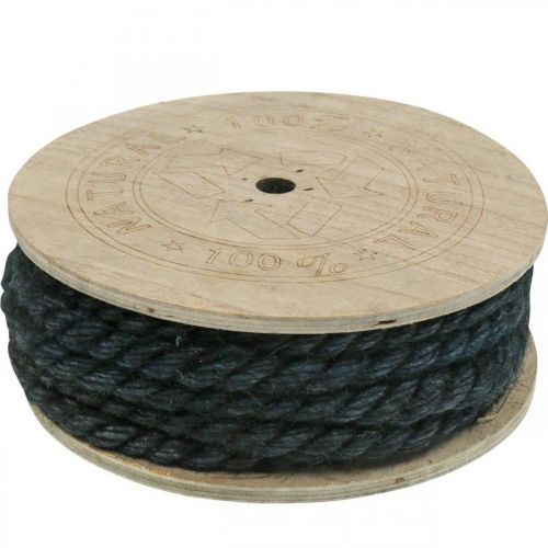 Corda di iuta nera, corda decorativa, fibra di iuta naturale,  corda decorativa Ø8mm 7m-14609-074