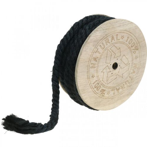 Corda di iuta nera, corda decorativa, fibra di iuta naturale,  corda decorativa Ø8mm 7m-14609-074