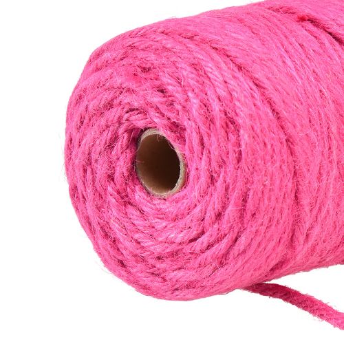 Prodotto Nastro di iuta cordone di iuta nastro decorativo di iuta fucsia Ø4mm 100m