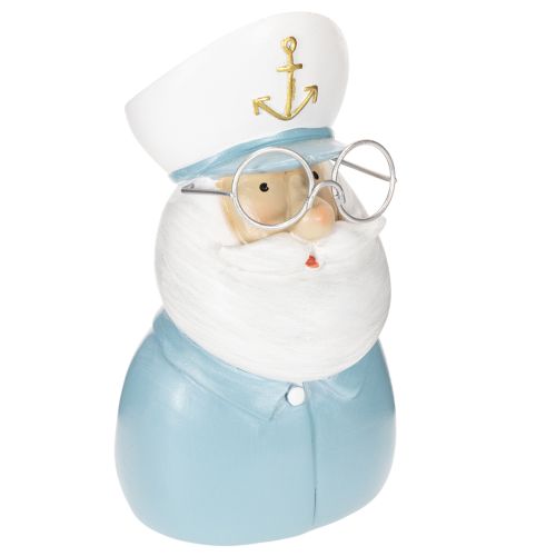 Prodotto Figurina di capitano, decorazione marittima con occhiali e cappello, 16 cm