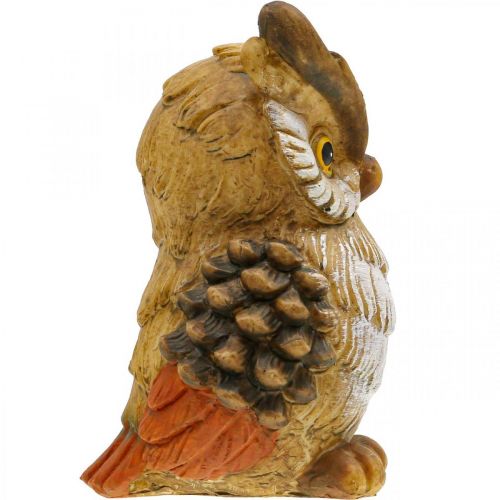 Prodotto Figura decorativa gufo decorativo poliresina decorativa autunnale dipinta a mano H14cm