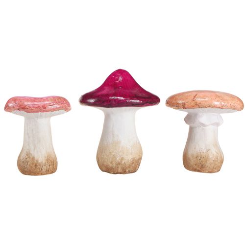 Prodotto Decorazione funghi in ceramica decorazione autunnale rosa ceramica Ø8/8,5/9 cm 3 pz