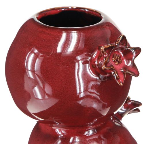 Prodotto Vaso in ceramica vaso da fiori di melograno rosso scuro H23,5 cm