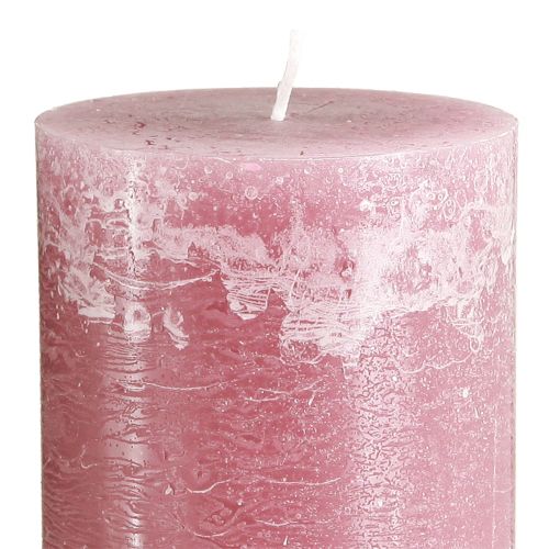 Prodotto Candele in rosa candele a colonna rosa antico 85×200 mm 2 pz