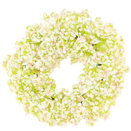 Mini decorazione da tavolo ghirlanda di fiori artificiali bianco rosa Ø12 cm 6 pz