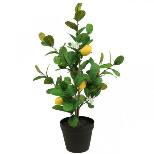 Prodotto Albero di limone artificiale in vaso Albero di limone H65cm