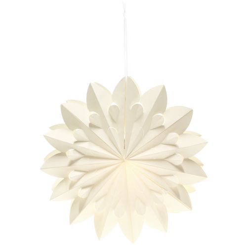 Prodotto Stella LED stella pieghevole stella di carta bianco bianco caldo Ø40cm 2 pezzi