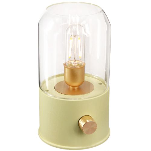 Lampada da tavolo a LED lampada da tavolo retrò bianco caldo verde H19,5 cm