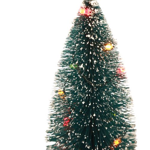 Prodotto Mini albero di Natale artificiale a LED per batteria 16 cm 2 pezzi