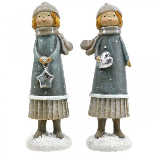 Prodotto Figure deco figure per bambini invernali ragazze H14,5 cm 2 pezzi