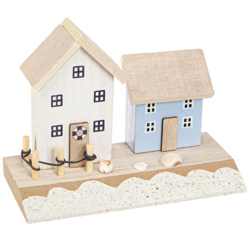 Decorazione marittima casa sulla spiaggia conchiglie blu naturale H12cm 4 pz