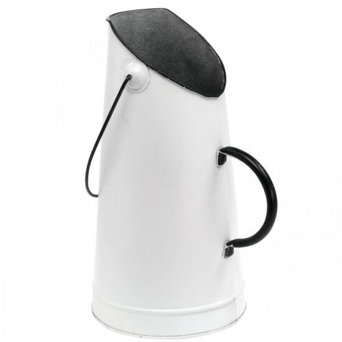 Prodotto Brocca in metallo Deco, bricco per il latte bianco, nero H30cm