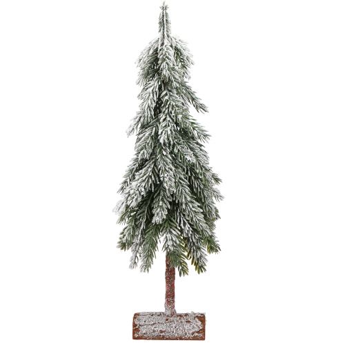 Prodotto Mini albero di Natale innevato verde bianco con base H60cm